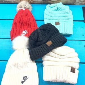 Nike and CC Beanies - Red, Black, White, Mint